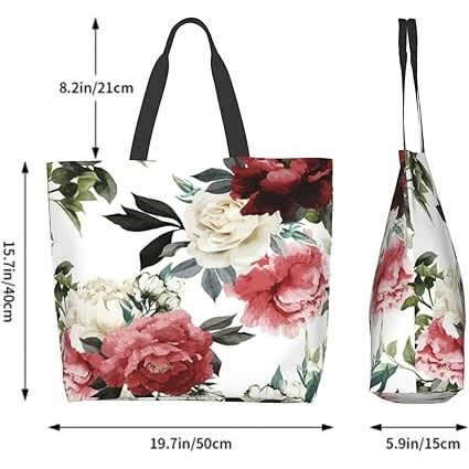 Canvas  Large Tote  Shoulder Bag For Work / Shopping