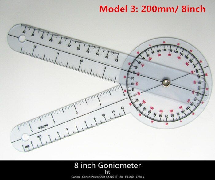 1pcs Goniometer Medical Ruler Plastic Protractor