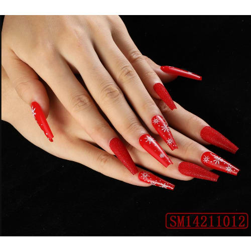 Ballet Coffin Full Cover Long Press On Nail - Sm14211012  - 24 Pieces