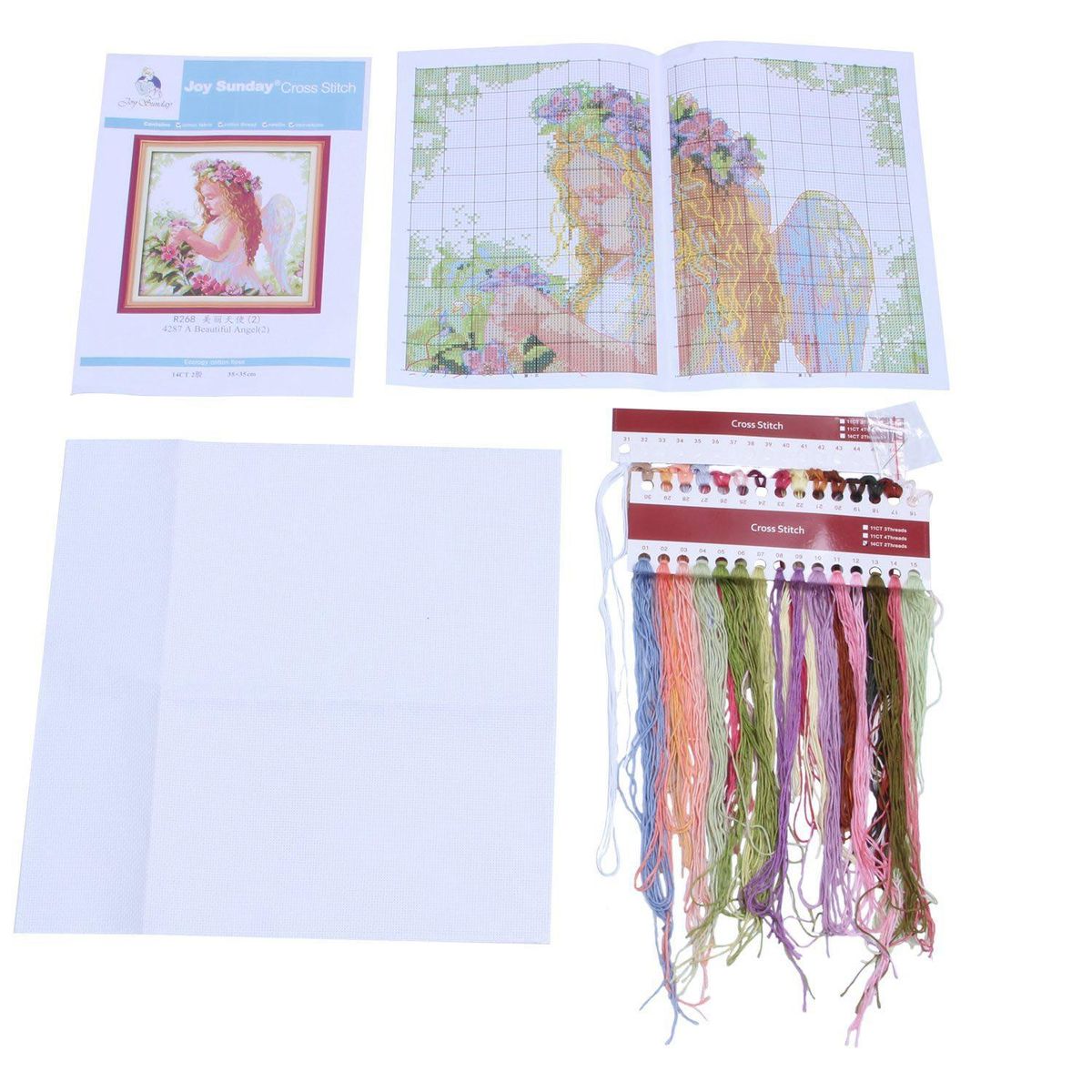 Crafts Flower Angel Kit 14CT 35*35cm