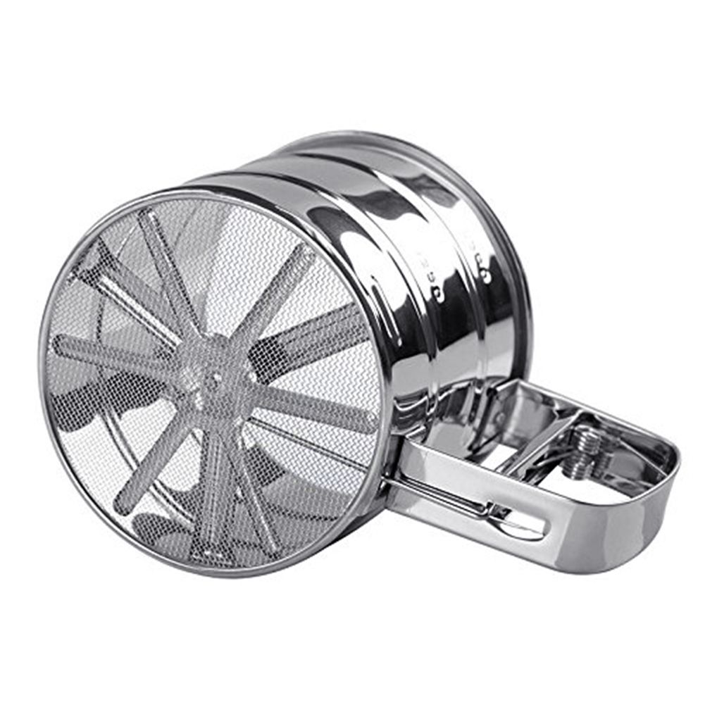 Stainless Steel Powder Flour Sieve Cup Mesh Strainer Baking-