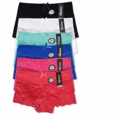 Lace Panties - Pack Of 6 - Multicolor