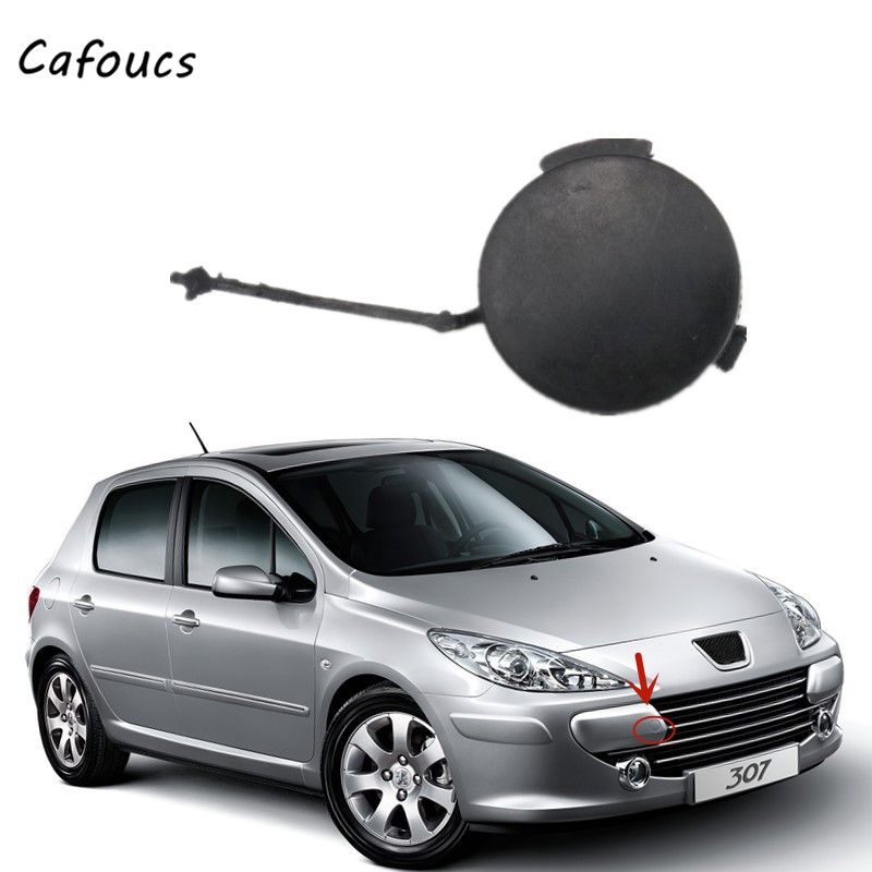 For Peugeot 307 T63 Car Front Bumper Tow Hook Cover Trailer