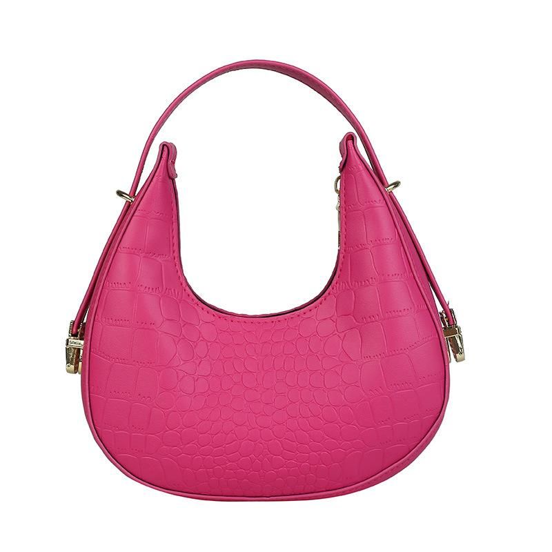 Riapawel French Niche Shoulder Underarm Bag-Fuchsia