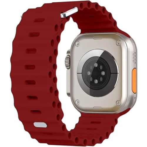Ultra 2 Band 49 - 45 - 44 - 42mm Silicone Strap - Wine Red