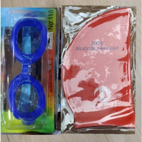 Red Swimming Cap And Swimming Google