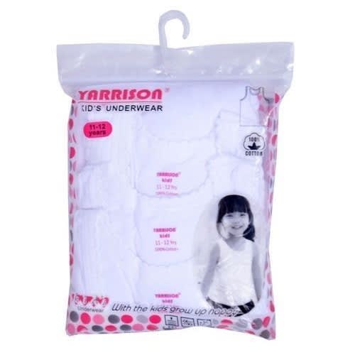 3-in-1 Kids Underwear Vests For Girls- White