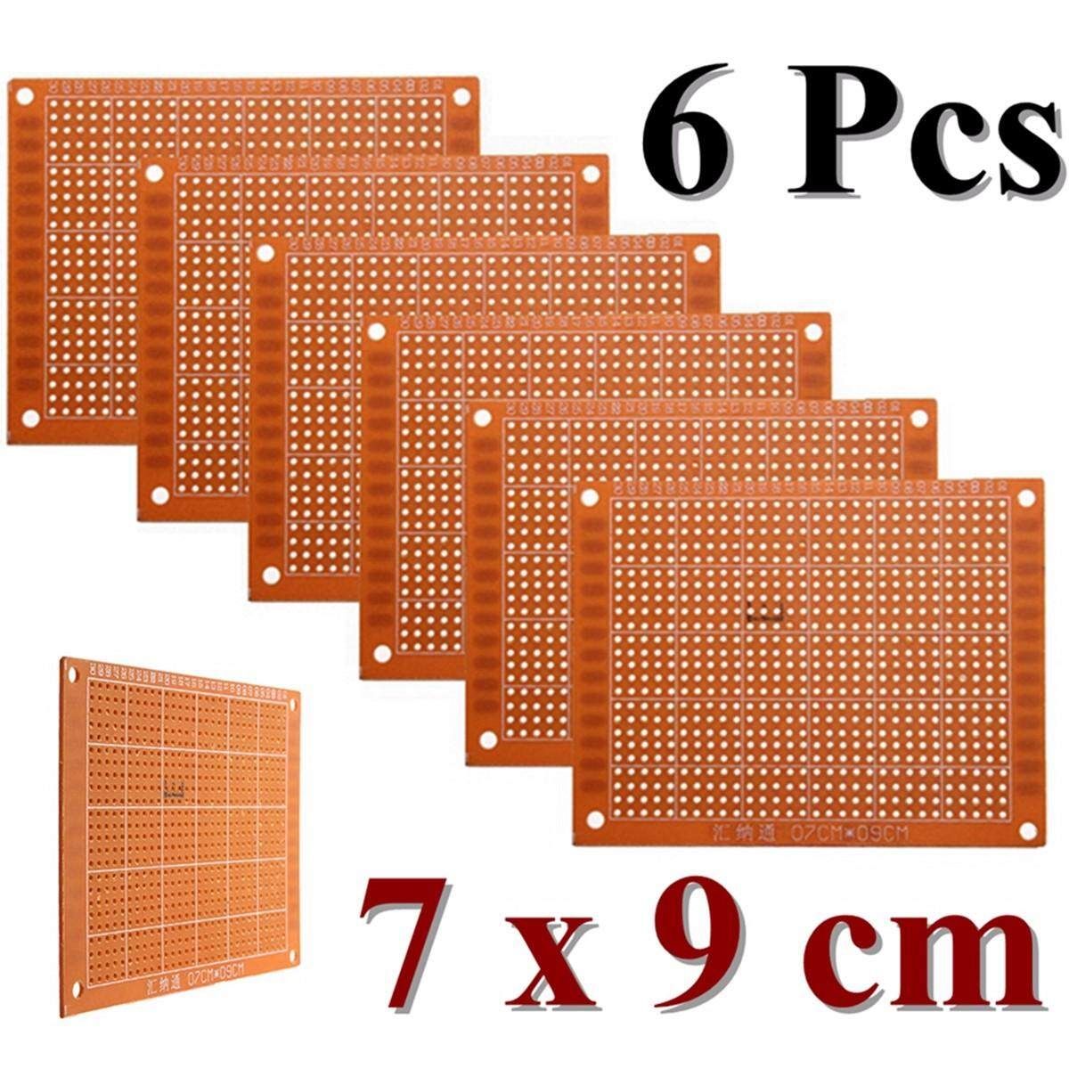 6pcs 7 X 9cm Prototyping Printed Circuit Board Prototype Breadboard Stripboard