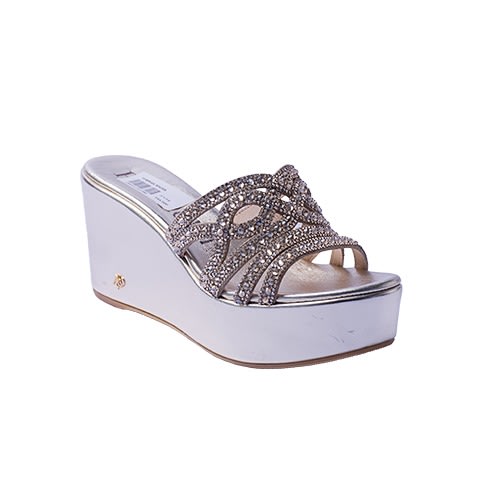 Pasquini Wedge Women Slippers - Gold