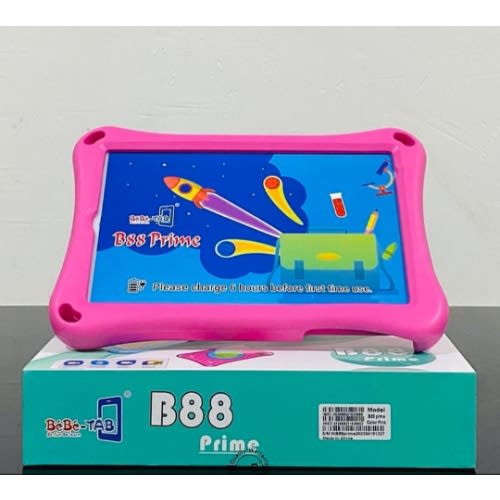 B88 Prime Dual Sim Kids Tablet - 8" - 256GB ROM - 6GB RAM - 5g - Sim Slot - 4000mAh - Pink