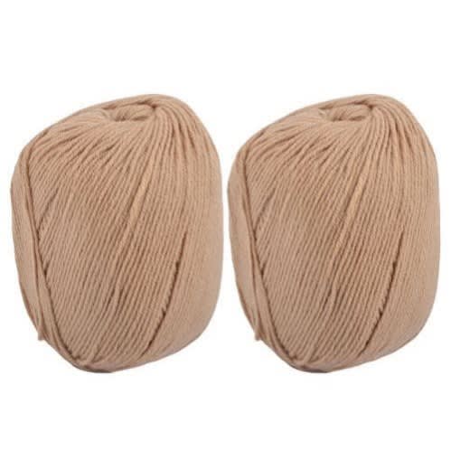 Knitting Crotchet Wool And Yarn - 40g Light Brown - 16 Pieces