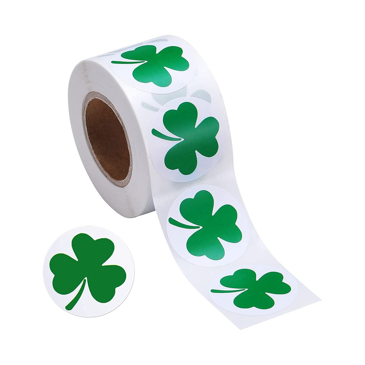 500 Pieces St 's Day Stickers Shamrock Roll Stickers 1-12 Inch Adhesive Label for Decoration and Craft