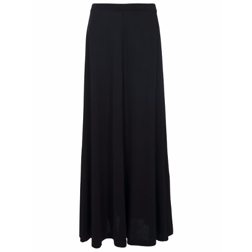 Long Maxi Flare Skirt - Black