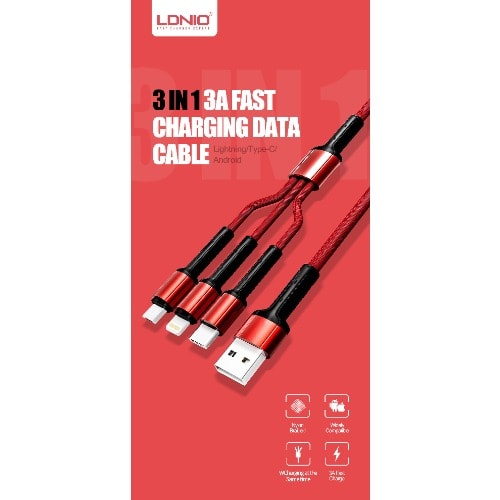 Lc93 3 In 1 Cable For Mobile Phone Micro Type C Plug Data Transfer Line Quick Charge Usb