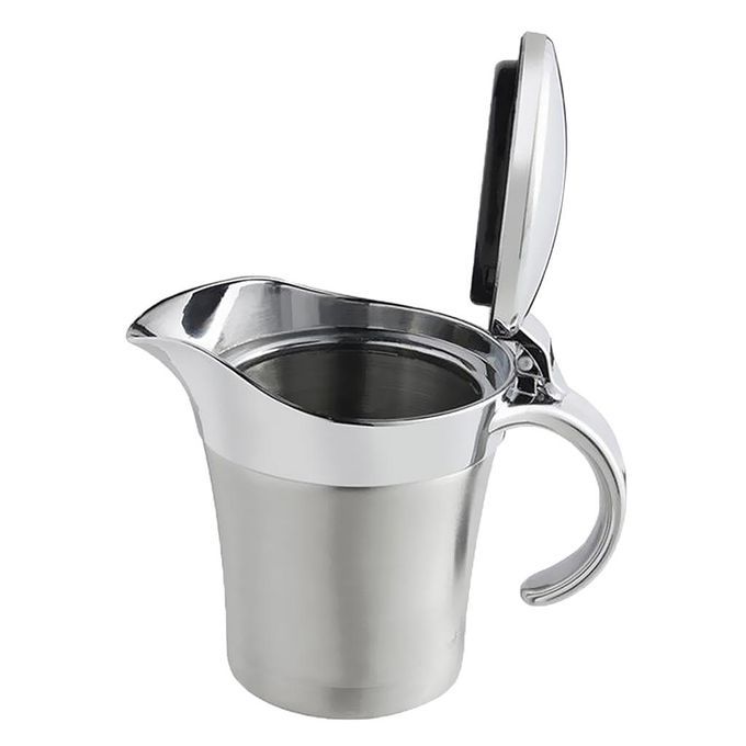 Stainless Steel Insulated Thermal Gravy Boat / Sauce Jug 450ml