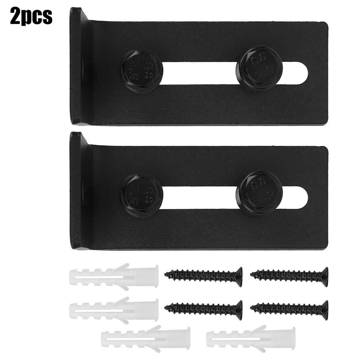 2Pcs Adjustable Sliding Barn Door Hardware Bottom Floor