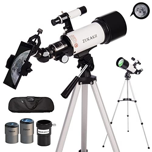 Zukakii Telescopes For Adults  Kids 70mm Travel Astronomy Re