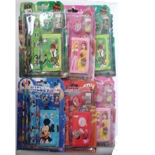 12 Pcs Kid's Children's Cartoon Character Stationary Sets For Birthday Party Pack