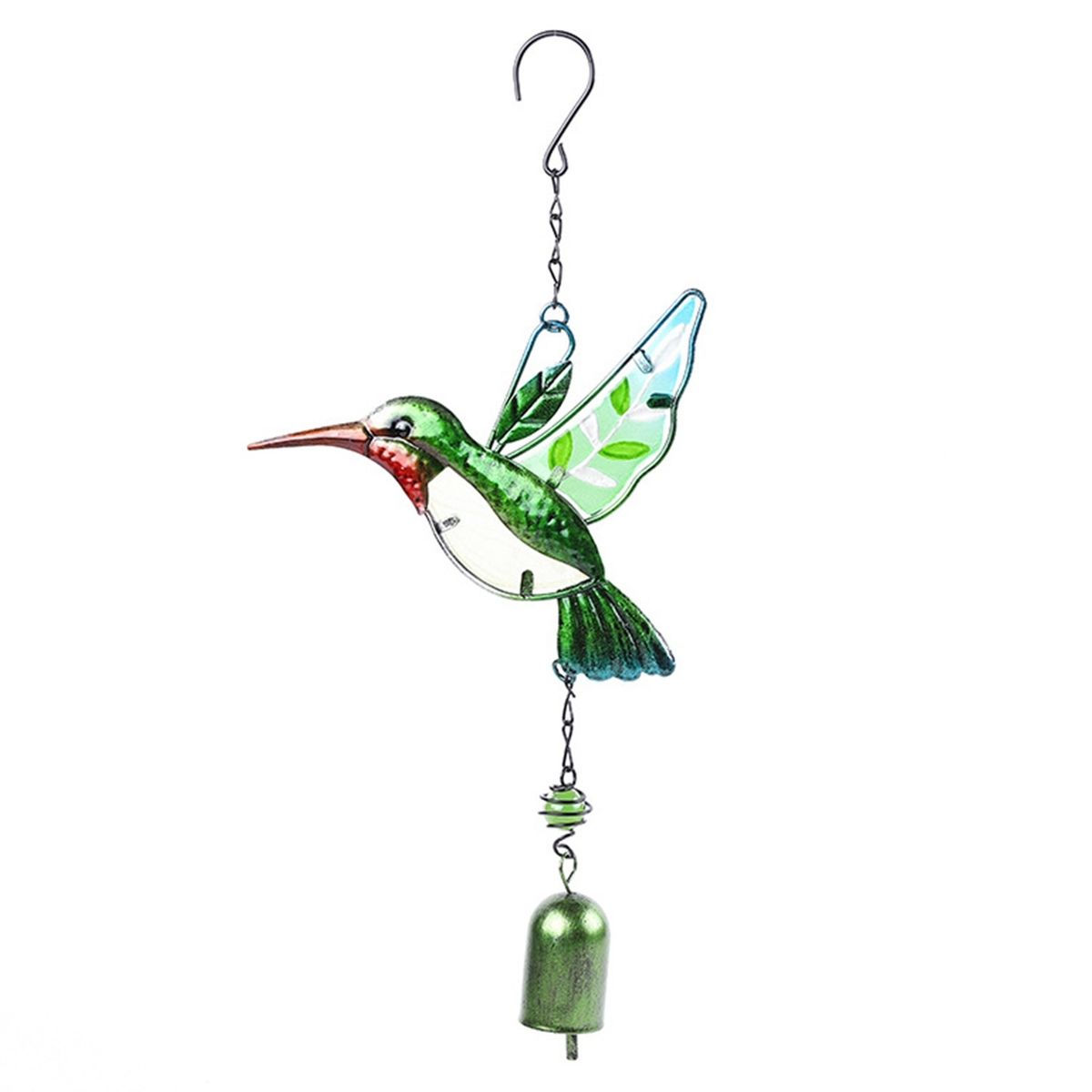 Glass Wind Chime Bird Dragonfly Shaped Hanging Ornament