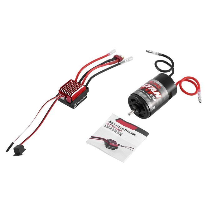 5  Brushed Motor 12T 21T 29T 35T For Axial 1:10 R   Rawler R   Ar Parts-Black-21T With ESC