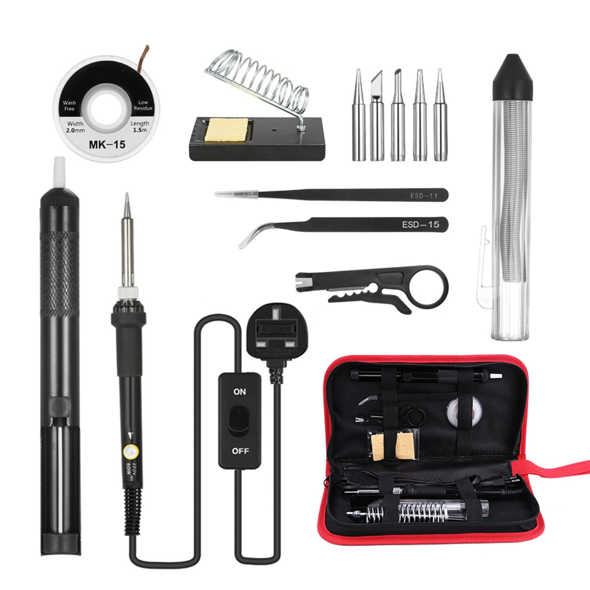 14 In 1 Soldering Iron Kit 60W Adjustable Temperature