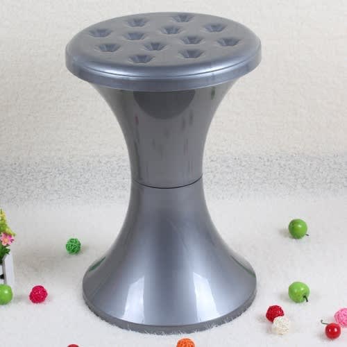 Detachable Plastic Kitchen Stool With Storage Space - Grey