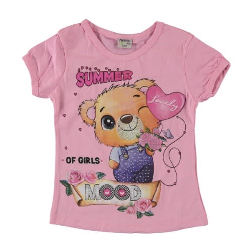 Girl T-shirt Summer Of Girl Mood Pink