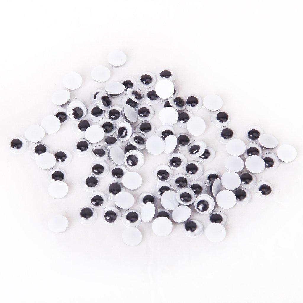 100Pcs Round Moving Wiggle Craft Eyes Sticker