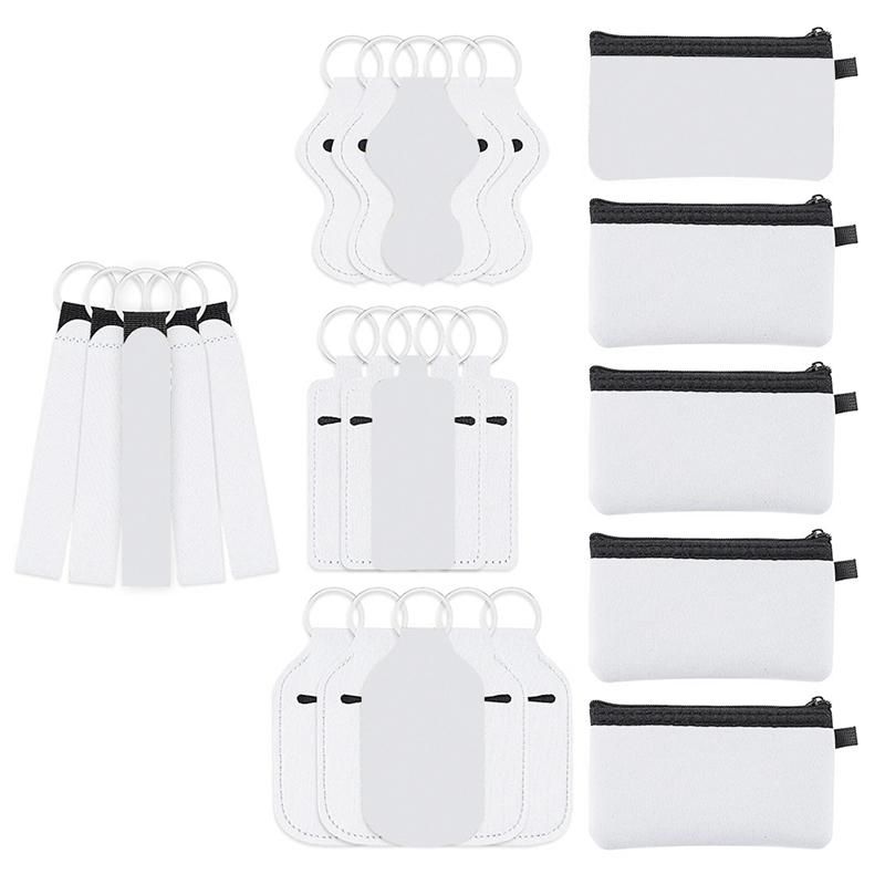 25PCS Sublimation Blanks Wristlet Set, , Lipstick Holder