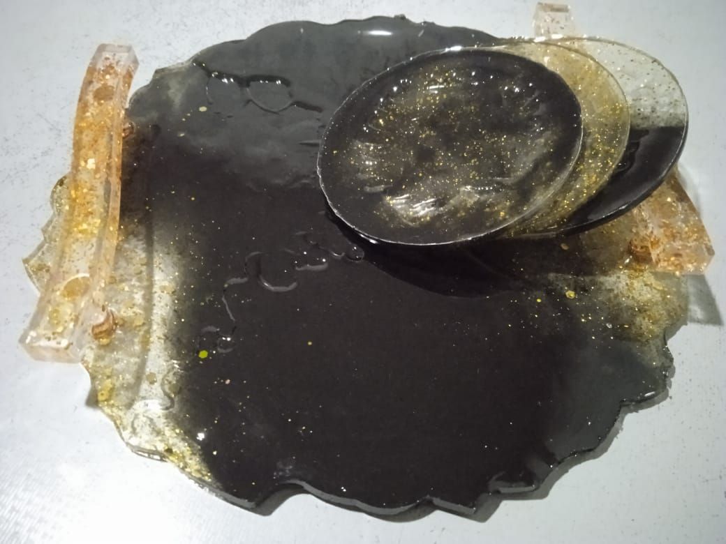 Decorative Tray And Coasters