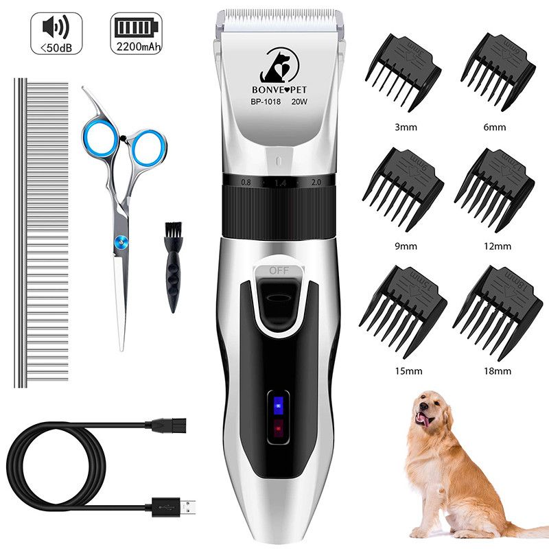 Rechargeable Dog Clipper With 2200mah Battery Pet Grooming And Care Dogs Hair Cutting Machine