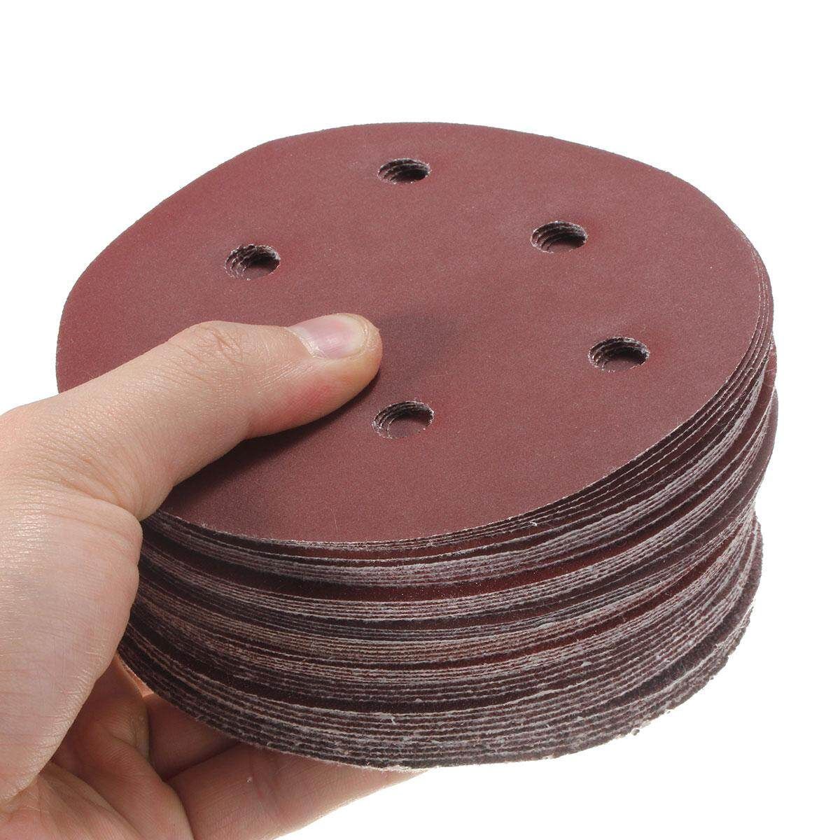 50 Sanding Disc 40 60 80 100 120 180 240 320 400 800Grit Orbital Sandpaper Sheet