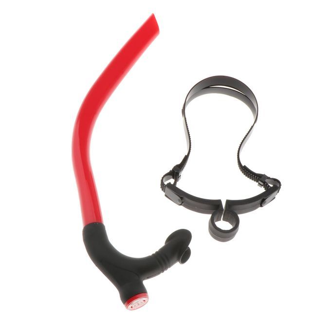 Wet Snorkel Swimmer Diving Front Comfortable Mouthpiece Pool Open Red