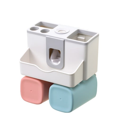 Toothbrush Holder With Toothpaste Dispenser - 2 Cup