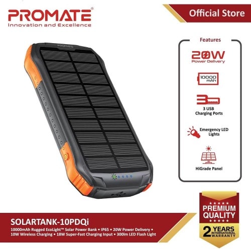 Rugged Solar Powerbank 10000mah
