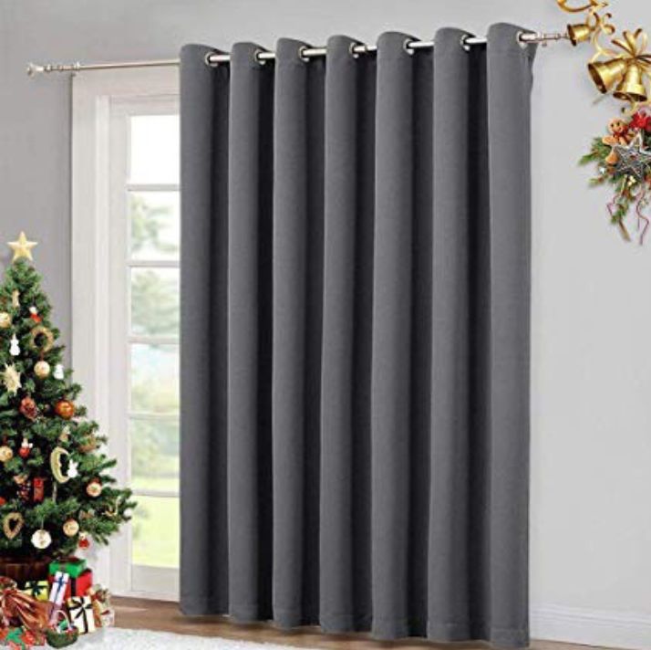 7.5 By 7.5 High Quality Curtains With Rings -Gray
