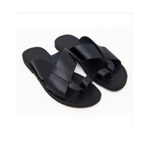 Men's Criss Cross Slippers - Black