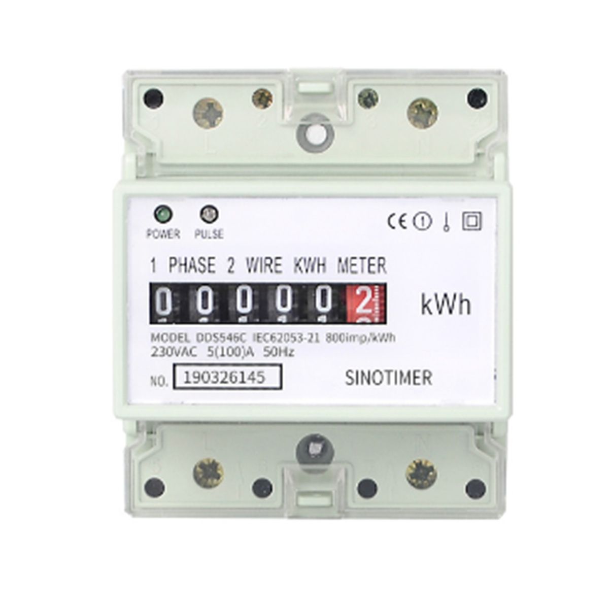 Electric Single Phase Two Wire AC 220V 100A Energy Meter KWh Counter Consumption Analog Electricity WattmeterA