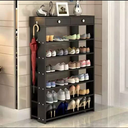 Wooden Shoe Rack - 50 Pairs