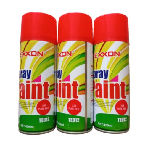 Texxon Spray Paint - Pure Red- 3pcs -450ml