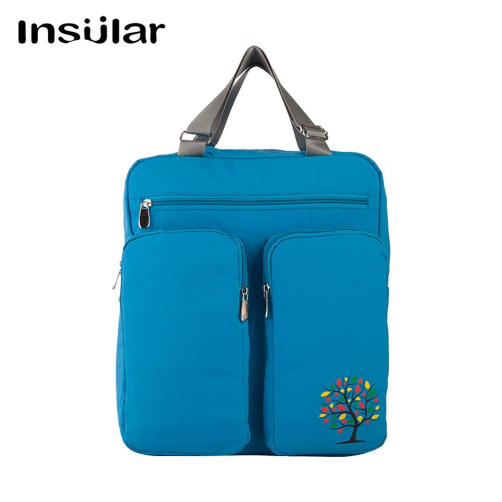 Insular Large Capacity Multi-functional Mommy Bag Excellent Water Resistance Nappy Bag Baby Diaper Bag Backpack Organizer with Stroller Straps Changing Pad Wet Bag for Mom Blue