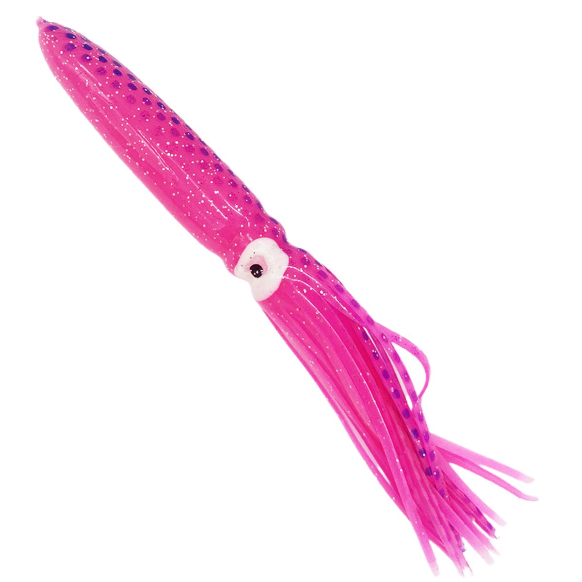 20cm/15g Plastic Squid Bait Realistic Luminous Sequin-Pink