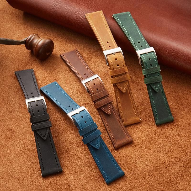 Vintage Watch Strap Quick Release 18mm 19mm 20mm 21mm 22mm Cowhide Watchband Smart Watch Strap Accessories BraceletZ106