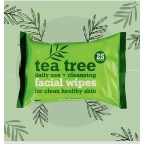 Xpelair Tea Tree And Peppermint Facial Cleansing Wipes - 25 Wipes