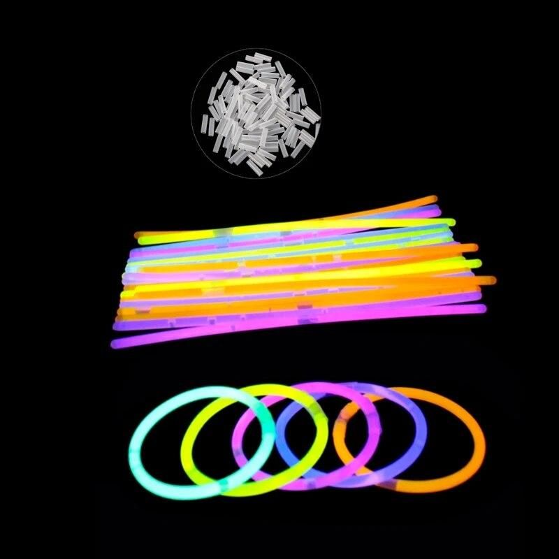 Multi Color Fluorescence Light Glow Sticks Bracelets Neon Necklaces Rally Raves