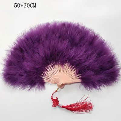 Cassical Fan Abanicos Eventail Fluff Abanico Boda Fan Wedding Hand Colorful Mariage Feather Para Party Fans Portable Catwalk