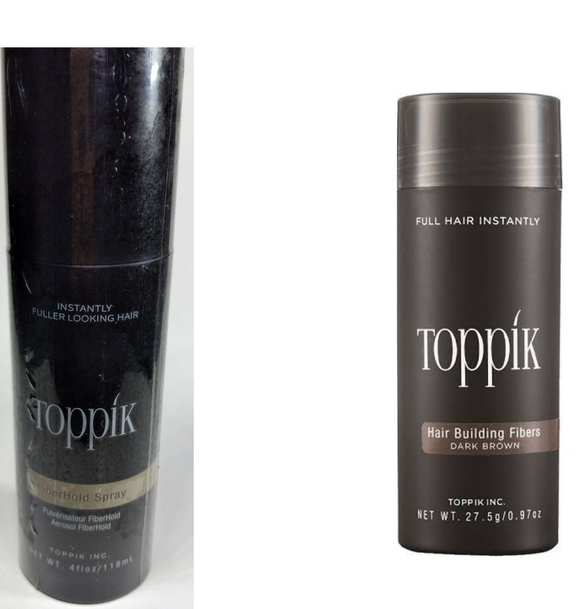 27g Dark Brown Hair Fiber + Gum Spray