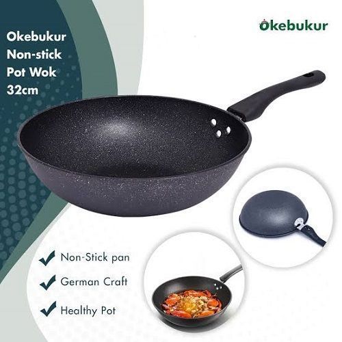 Iron Wok Carbon Steel Non-stick Gas Cooker Kitchen Pan