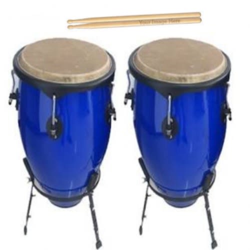 Conga Drum with Stick and Stand - 2 pieces