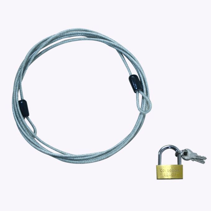 Braided Steel Car Motocycle Cover Cable With Laminated Steel Padlock